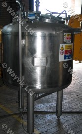 1000 Litres Vertical Stainless Steel Pressure / Vacuum Receiver
