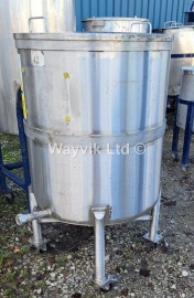 375 Litres Stainless Steel Mobile Vessel With Lid