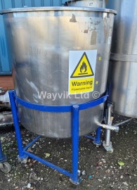  516 Litres Stainless Steel Mobile Vessel With Lid