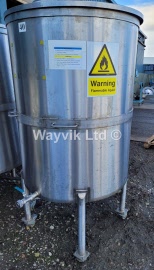 757 Litres Stainless Steel Mobile Vessel With Lid